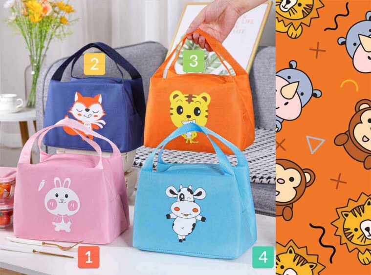 Lunch bags happy animals